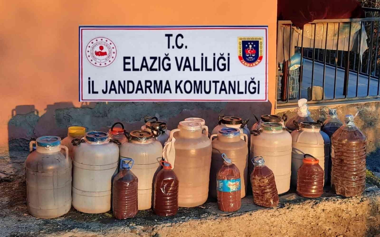 Elazığ’da 395 litre sahte içki ele geçirildi #elazig