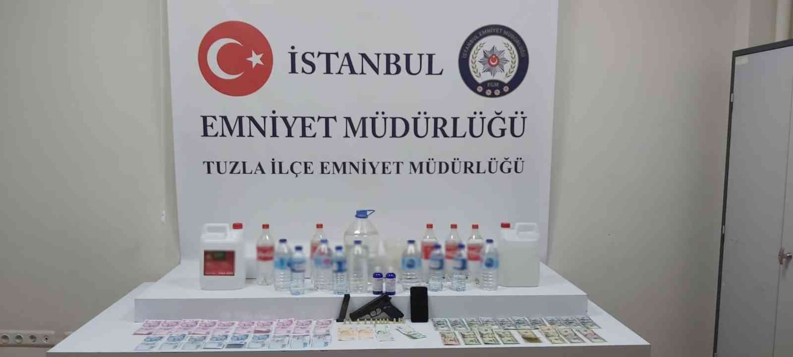 Tuzla’da sahte alkol imalatı ve satışının yapıldığı iş yerine operasyon #istanbul
