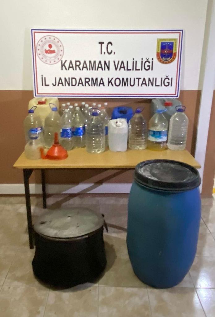 Karaman’da kaçak alkol operasyonu