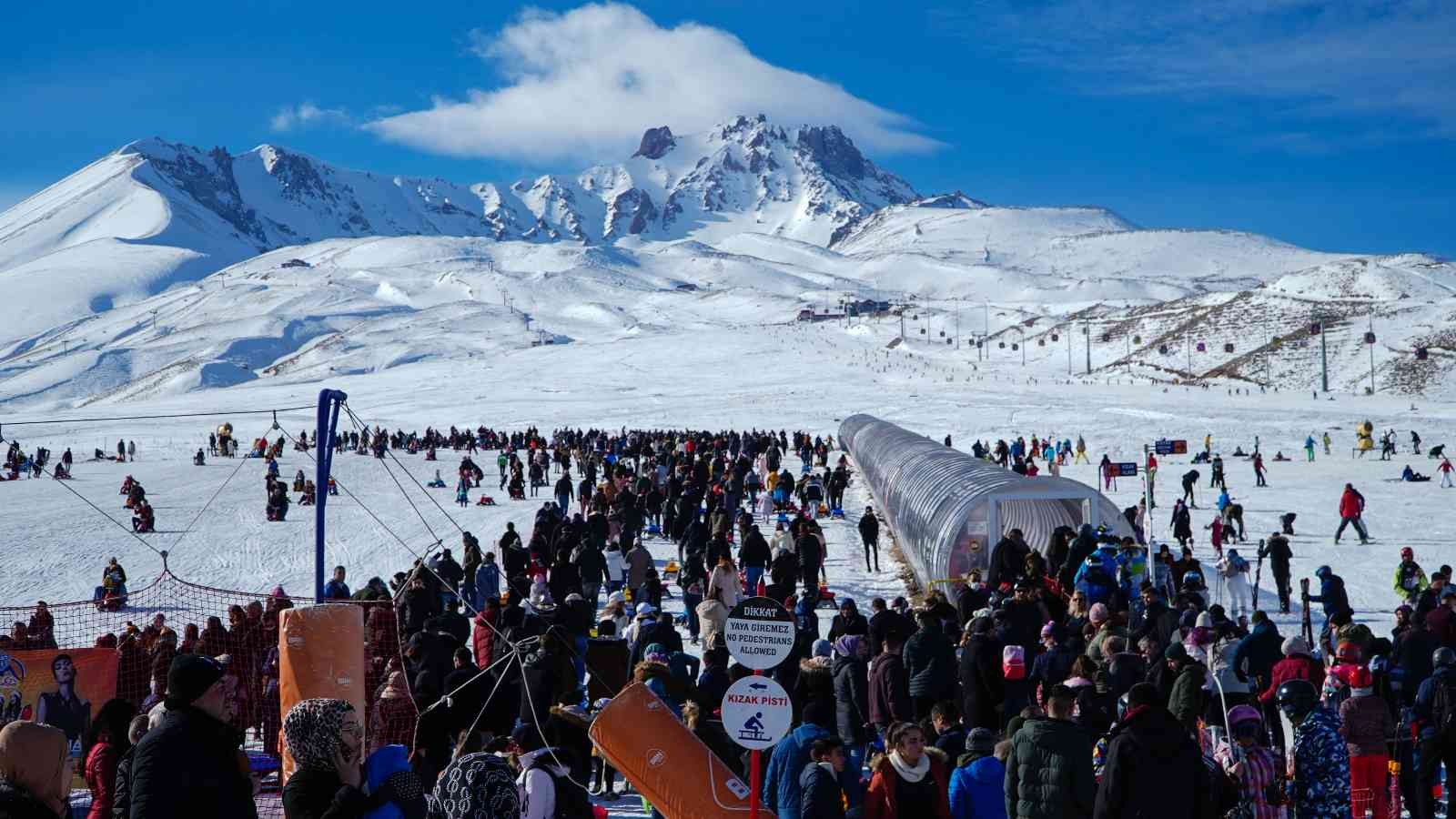 Erciyes hafta sonunda 30 bin turist ağırladı #kayseri