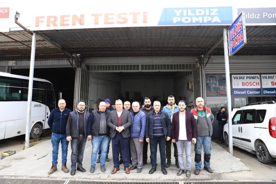 Başkan Çerçi’den küçük sanayi esnafına ziyaret #manisa