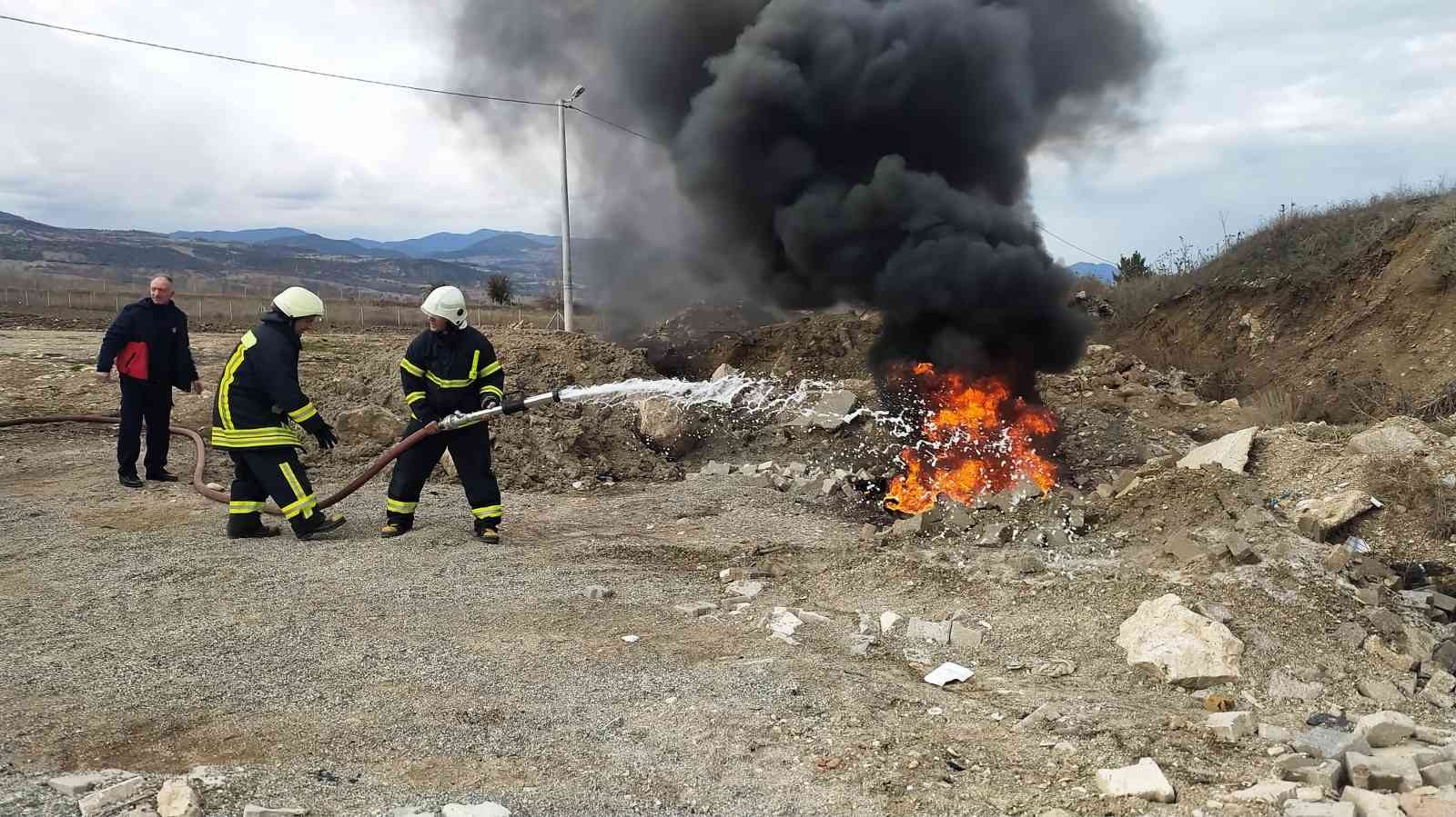 Hisarcık itfaiye personeline yangın eğitimi #kutahya