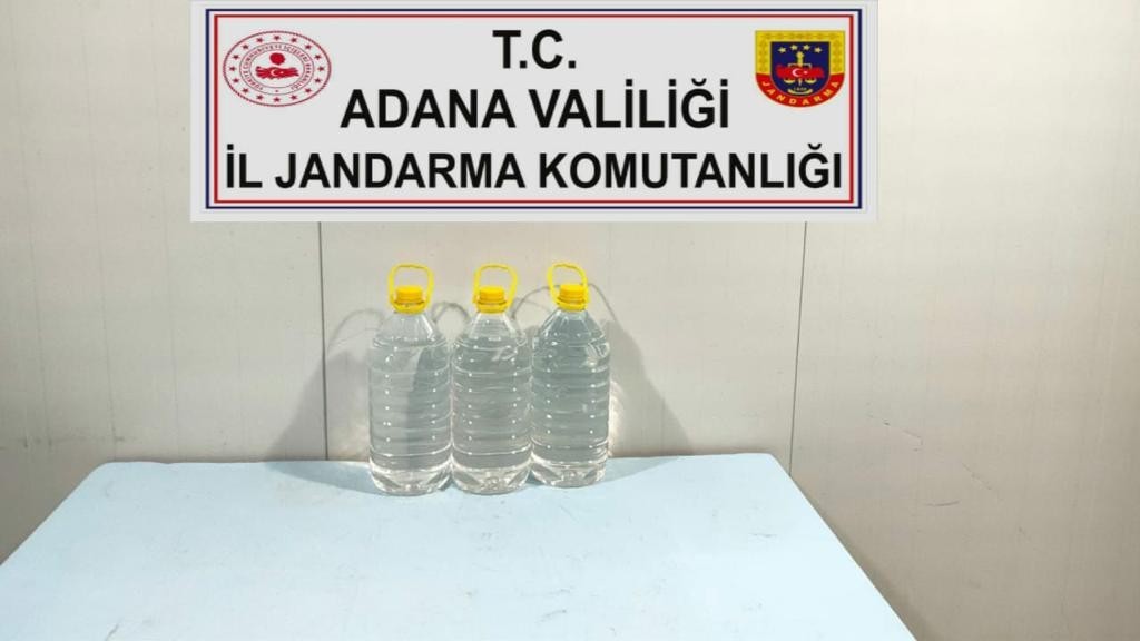 Adana’da 138,5 litre sahte alkol ele geçirildi #adana