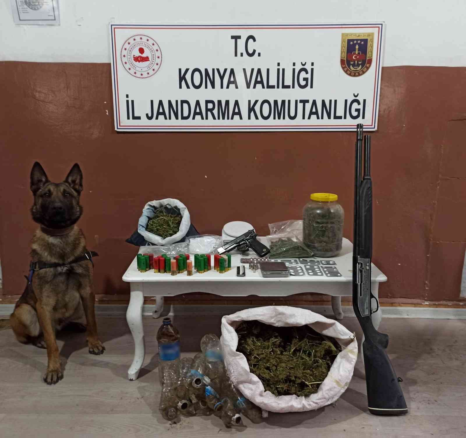 Konya’da jandarmadan uyuşturucu operasyonu