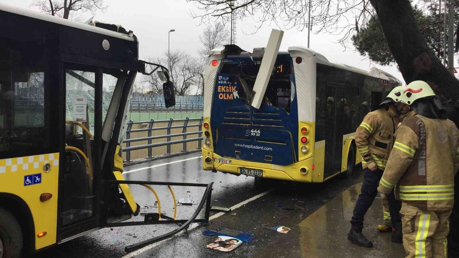 Sarıyer’de İETT otobüsleri çarpıştı: 4 yaralı #istanbul