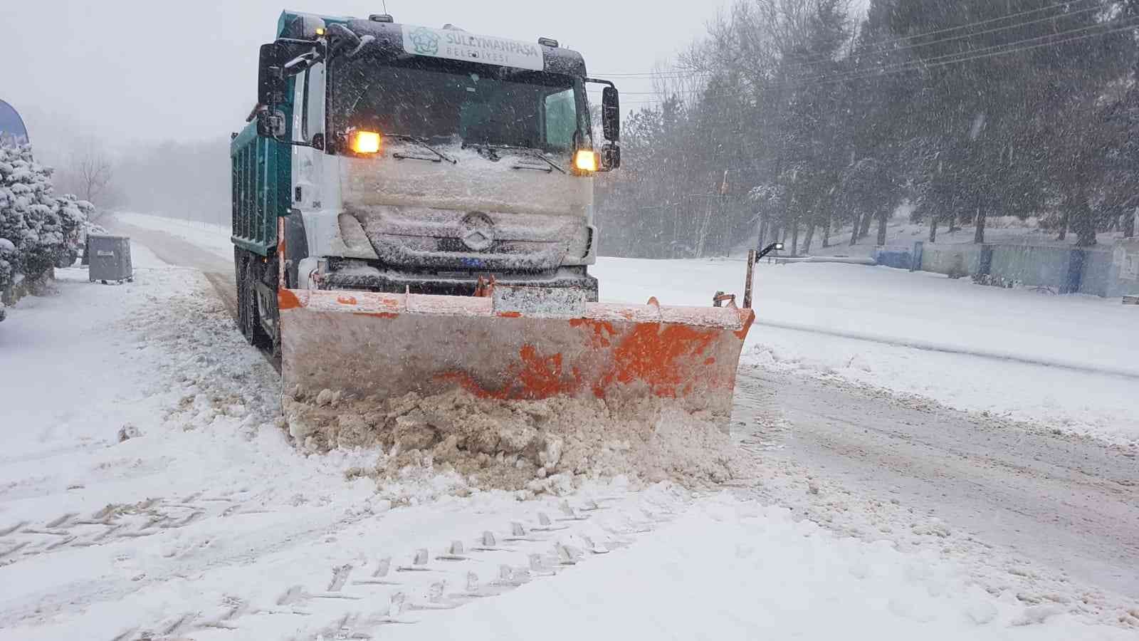 Tekirdağ’da kar yağışının olumsuzlukları bertaraf edildi #tekirdag