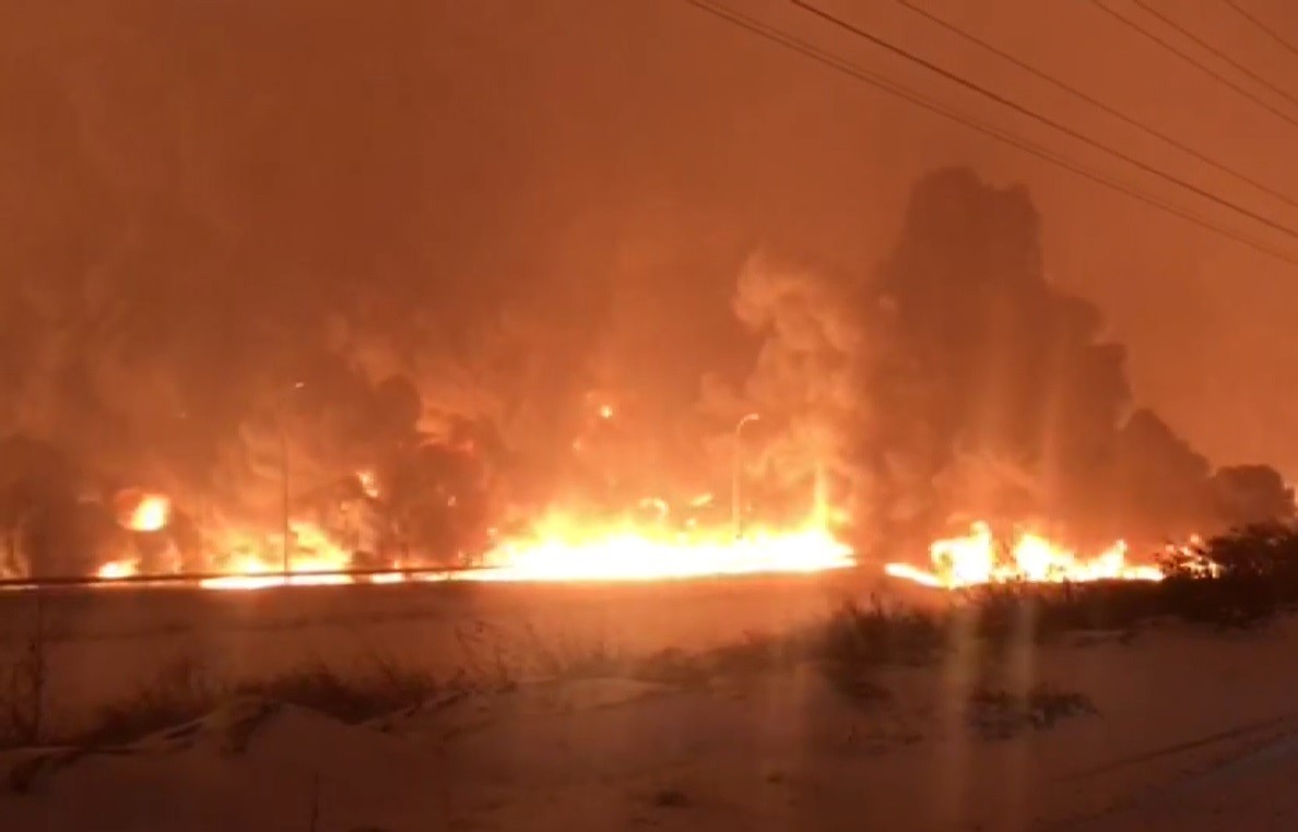 Petrol boru hattındaki yangın büyük ölçüde kontrol altına alındı #kahramanmaras
