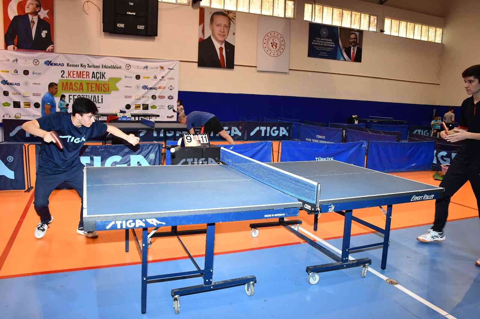 KEMİAD 2. Kemer Açık Masa Tenisi Turnuvası başladı #antalya