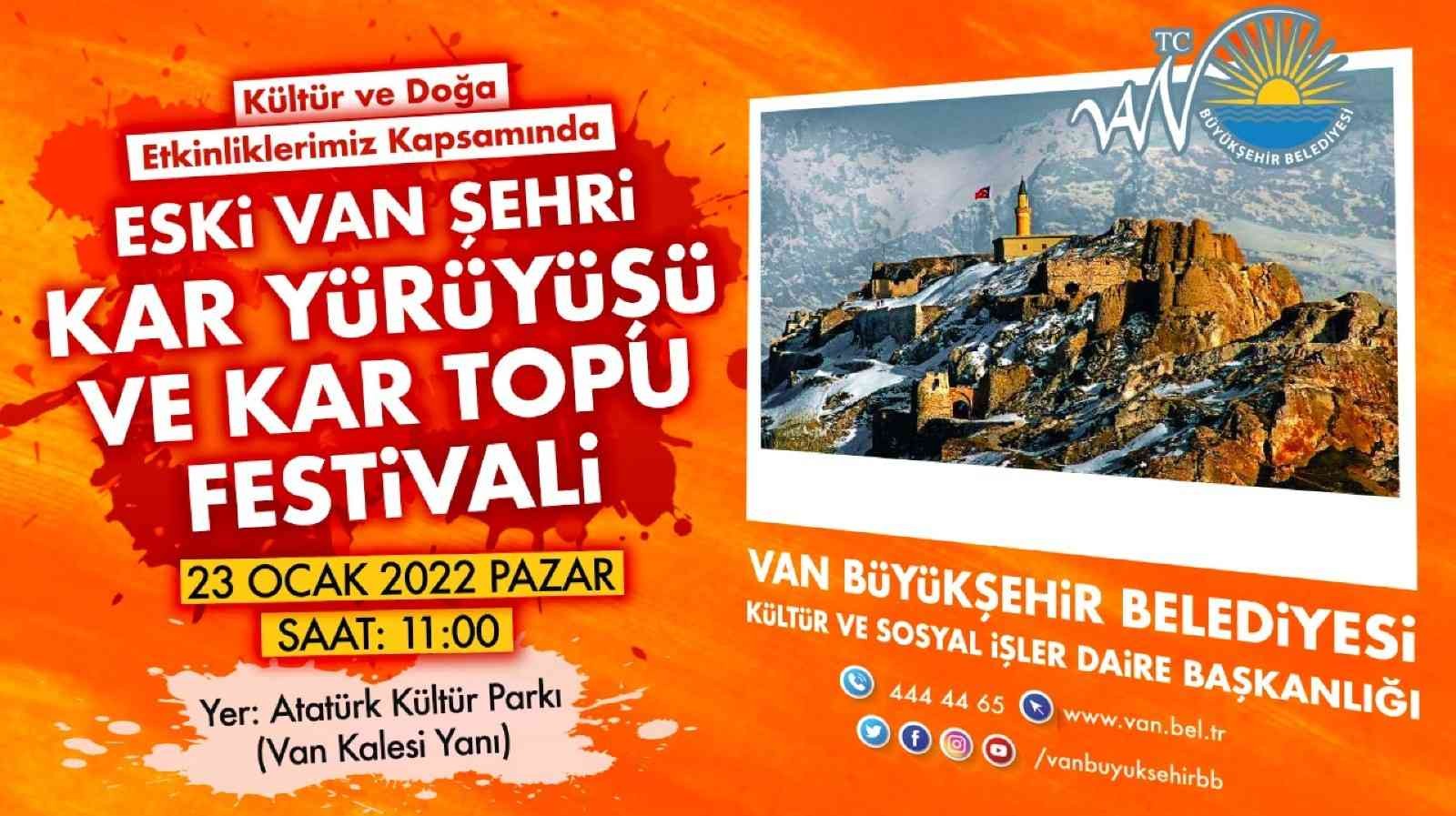 Van Büyükşehir Belediyesinden kartopu festivali #van