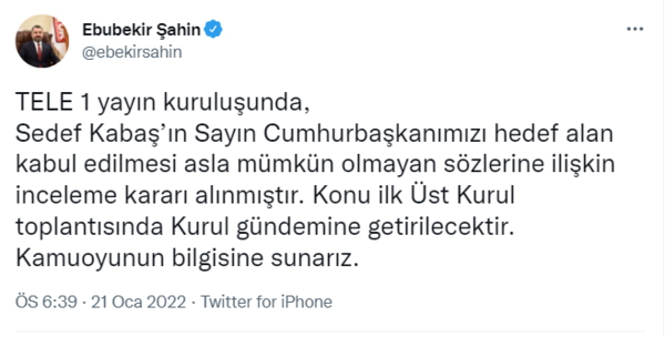 Sedef Kabaş’ın ahlaksız sözlerine soruşturma