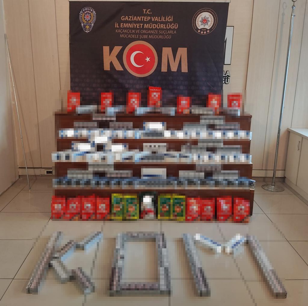 Gaziantep’te bin 77 paket kaçak sigara ele geçirildi #gaziantep