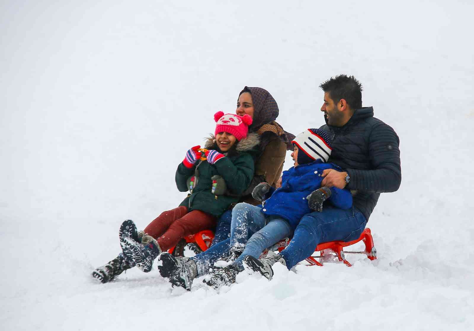 Ankaralı öğrenciler yarıyıl tatilinin keyfini Elmadağ Kayak Merkezi’nde çıkarıyor #ankara