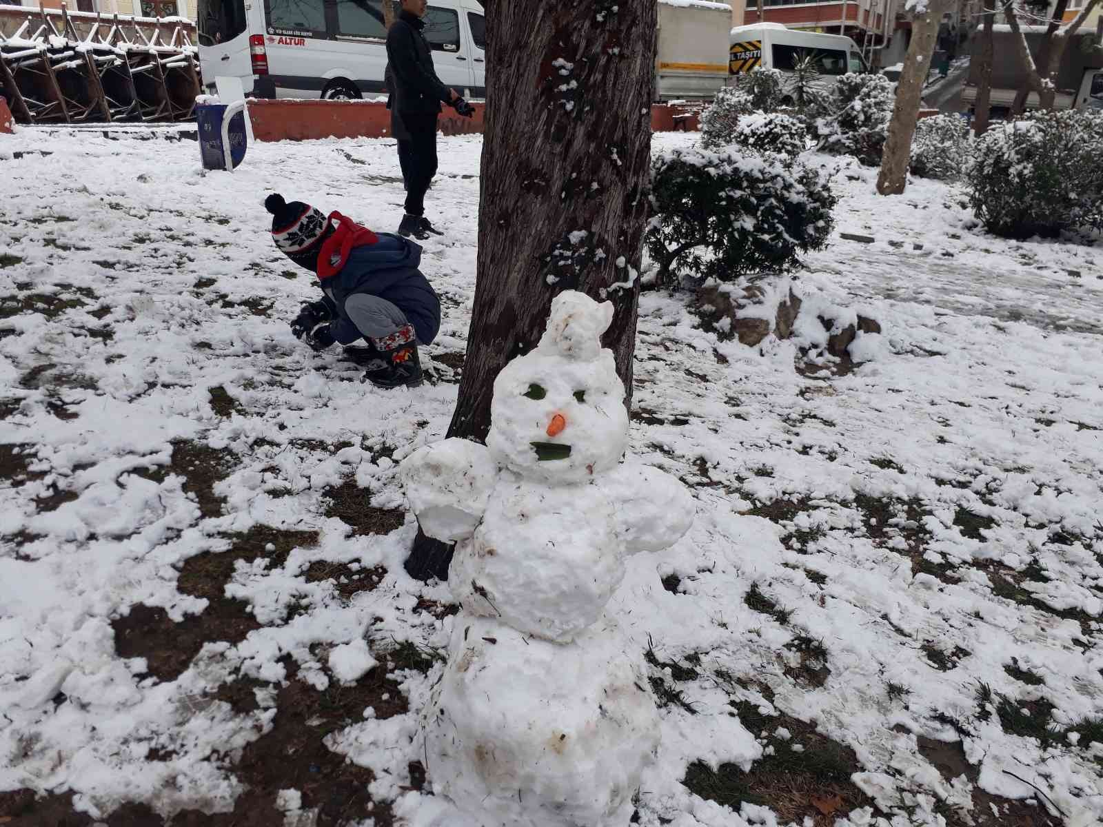 Bahçelievler’de çocuklar parkta karın tadını çıkardı #istanbul