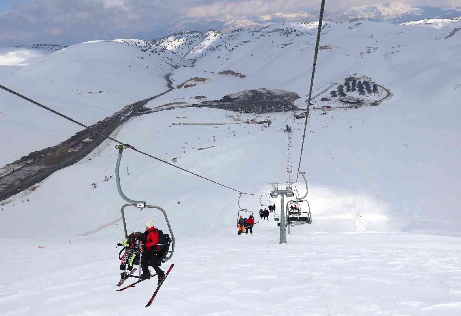 Yedikuyular Kayak Merkezi, ziyaretçi akınına uğruyor #kahramanmaras