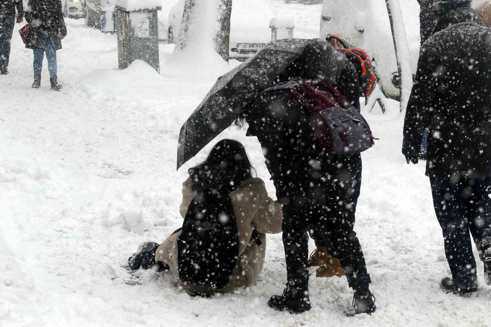 Erzincanlıların kar ve buzla imtihanı #erzincan