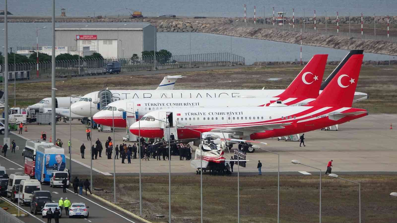 Cumhurbaşkanı Erdoğan, Ordu-Giresun Havalimanı’na iniş yaptı #ordu