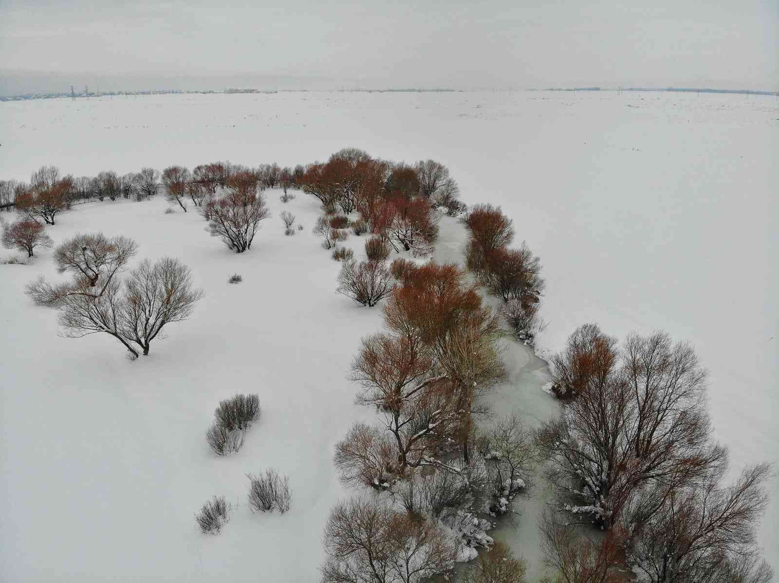 Kar manzarası dorone ile görüntülendi #agri