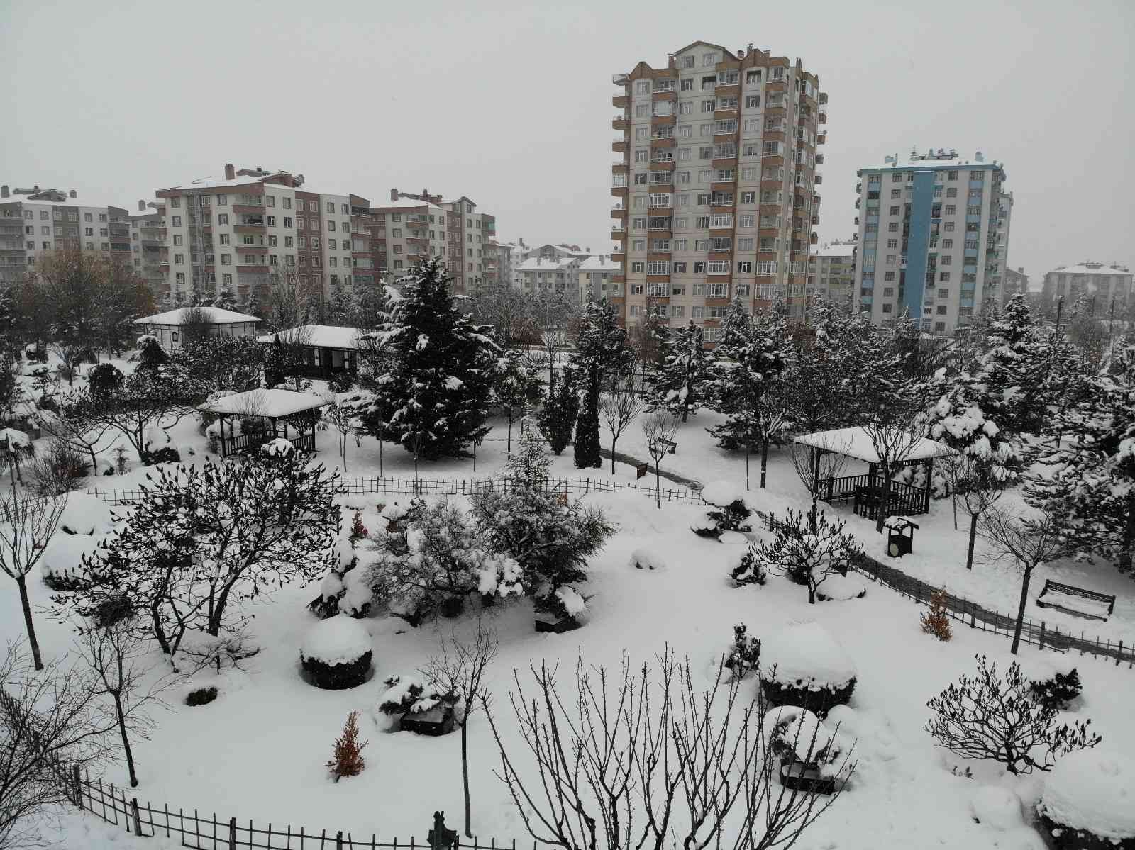 Konya’da karın keyfini çocuklar çıkardı #konya