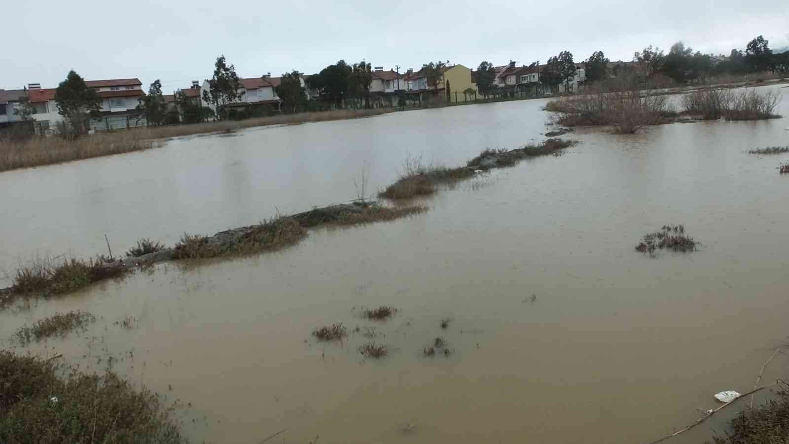 Balıkesir’de arazileri sular bastı, arı kovanları su altında kaldı #balikesir