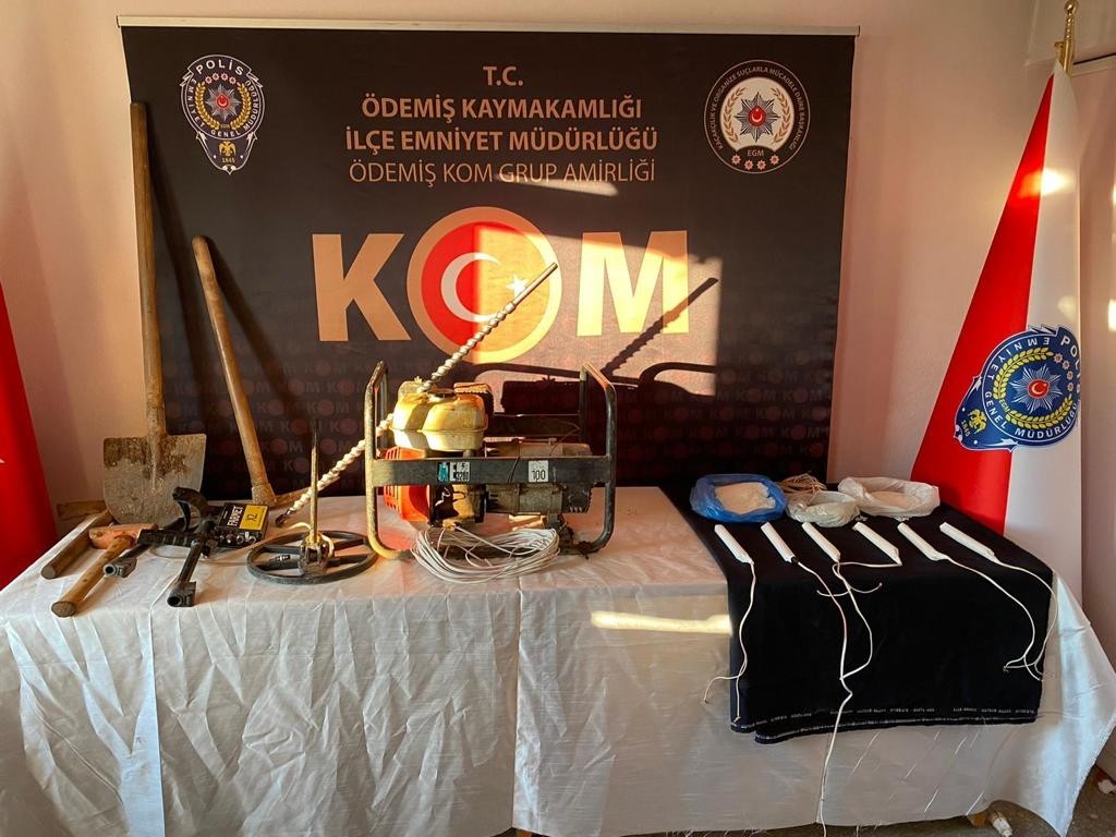 İzmir’de dinamit kullanarak kaçak kazı yapan şüphelilerden 6’sı tutuklandı