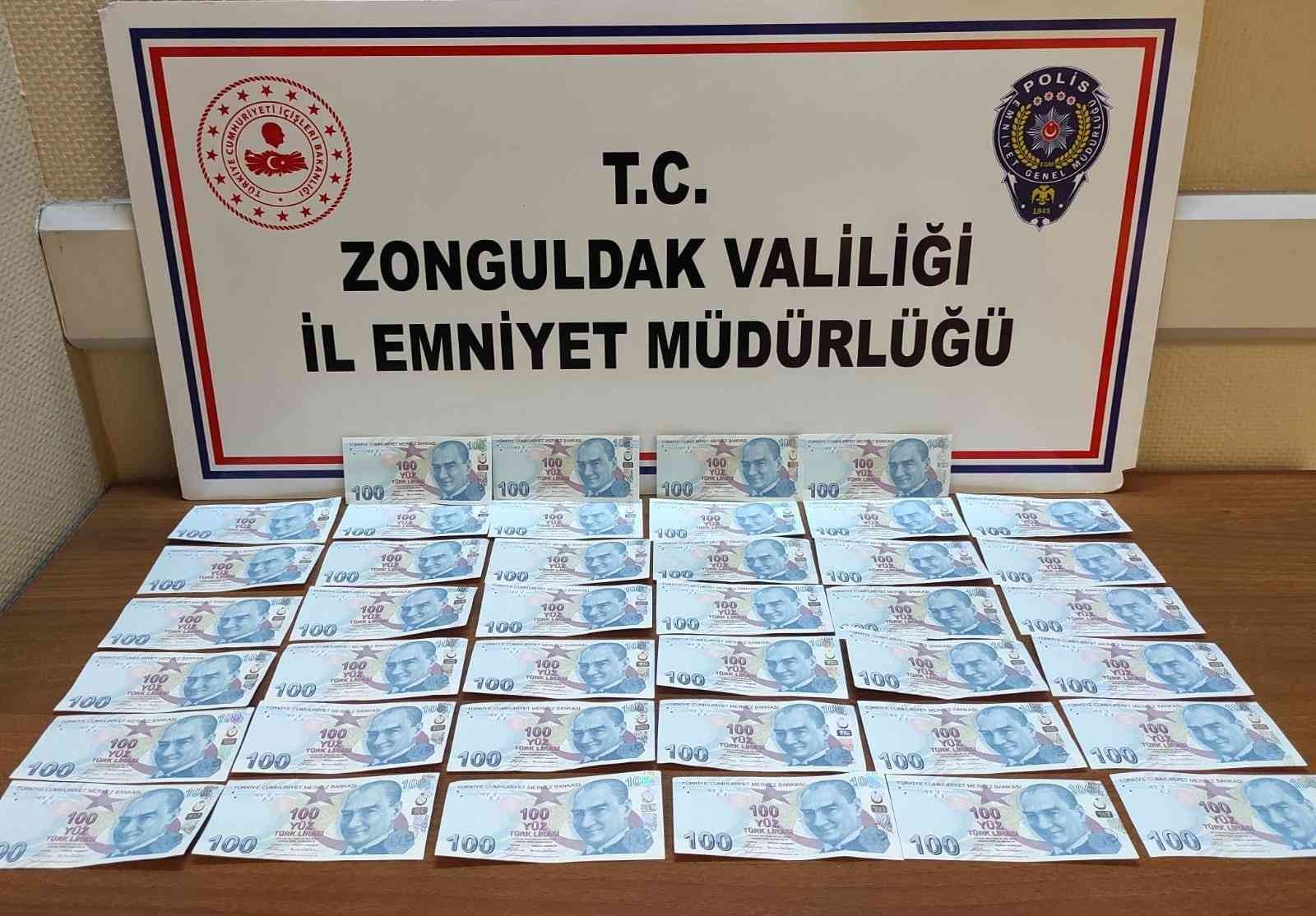 Sahte banknotları tedavüle sokan 3 şüpheli yakalandı #zonguldak