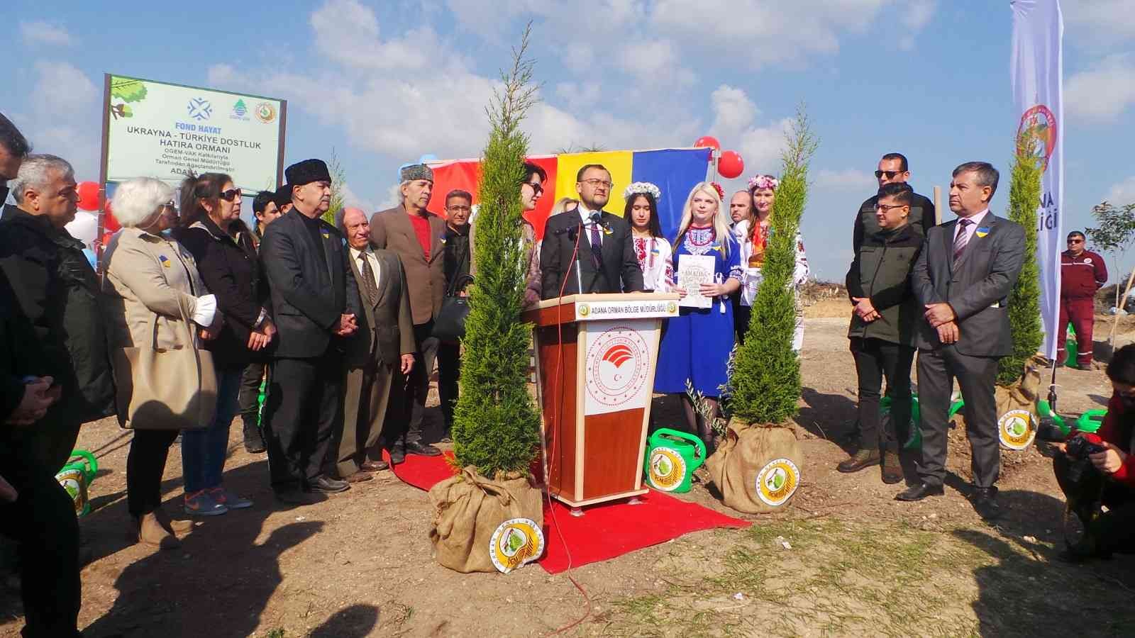 Türkiye-Ukrayna Dostluk Ormanı’na ilk fidanlar dikildi #adana