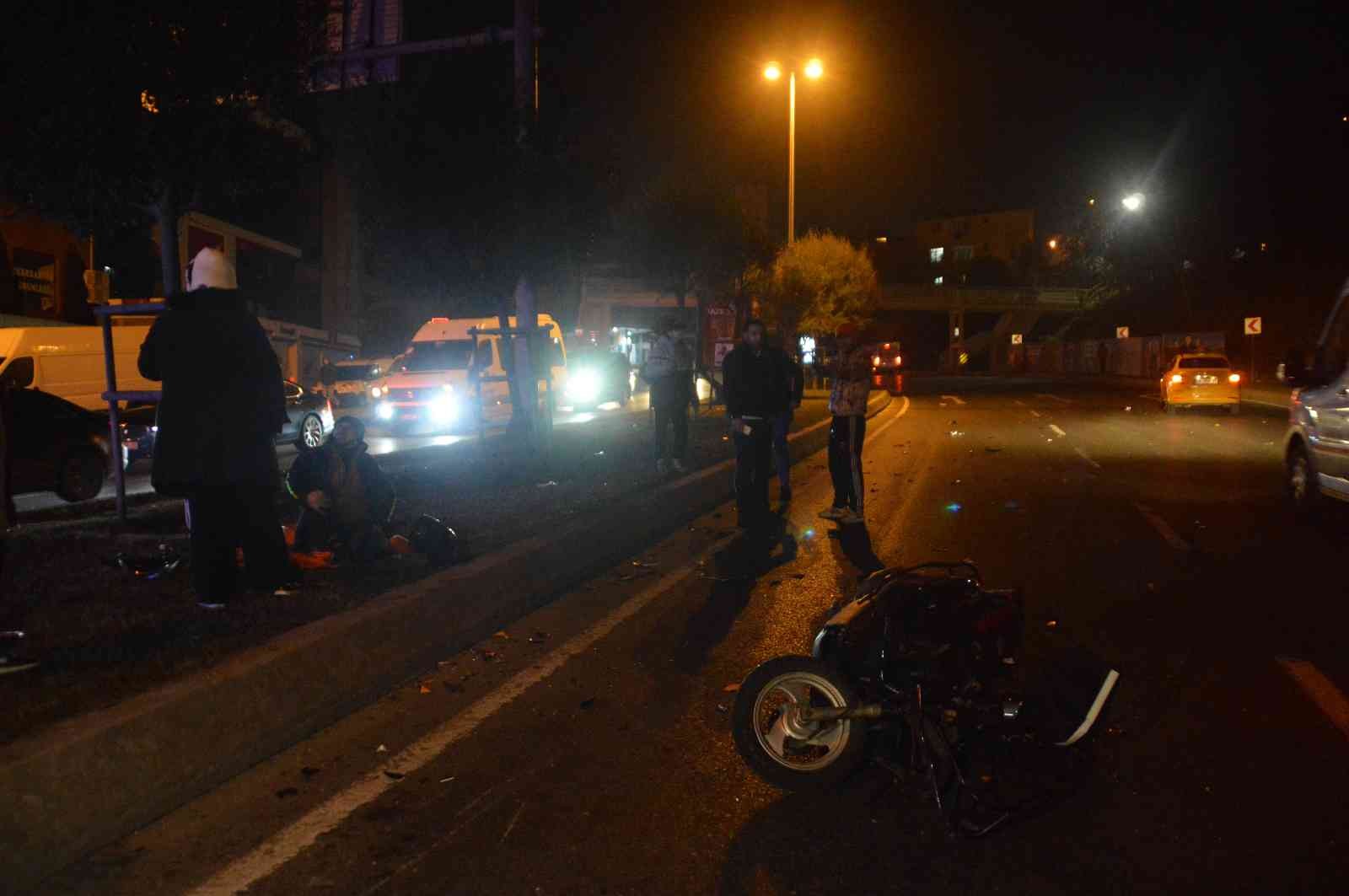 Şişli’de 3 kişinin yaralandığı kaza kameraya yansıdı