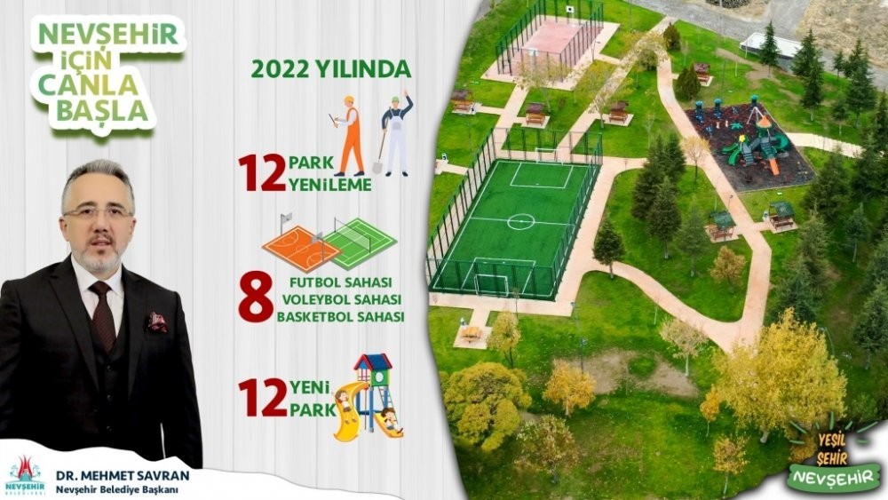 Nevşehir’e 12 yeni park kazandırılacak #nevsehir
