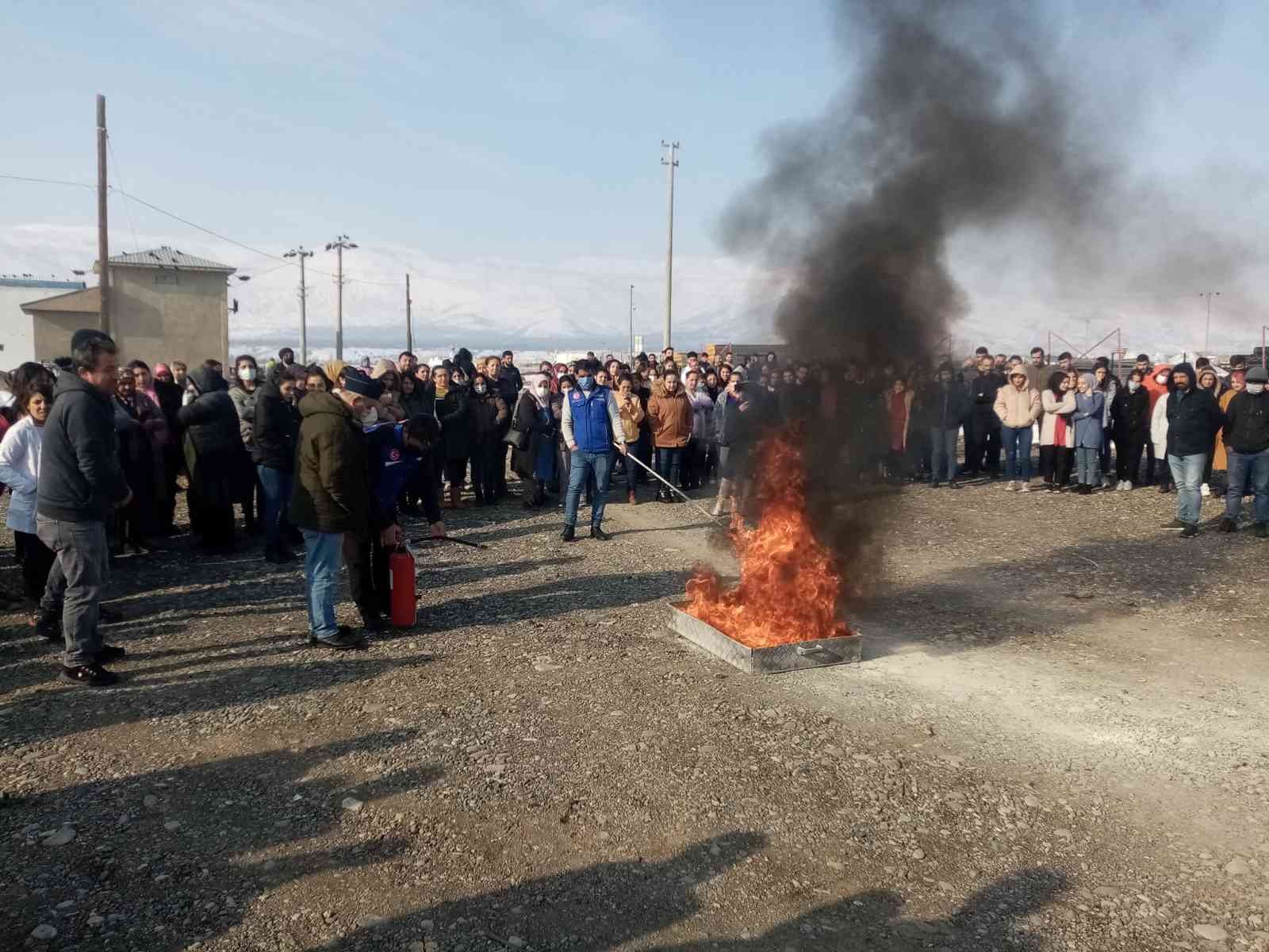 AFAD’dan yangın söndürme tatbikatı #erzincan