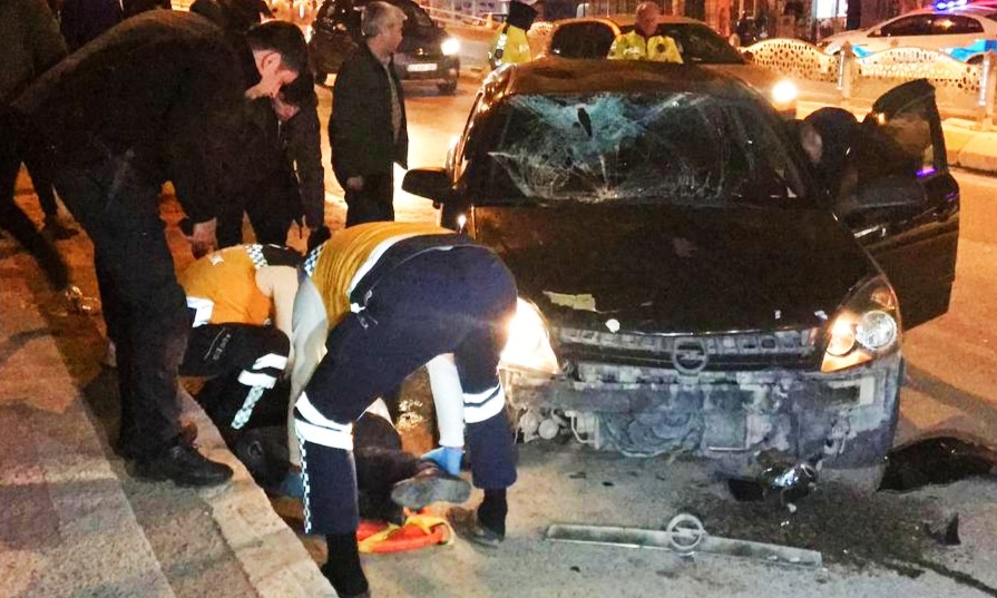 Yaya geçidinde feci kaza: Yaşam savaşı veriyor #edirne