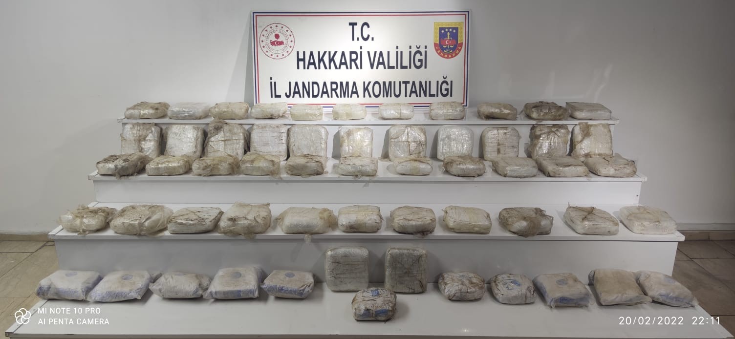 Hakkari’de 70 kilo 600 gram eroin ele geçirildi