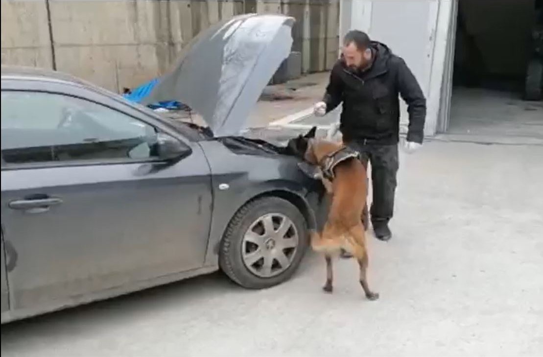 Şırnak’ta aracın motor kısmına saklanan uyuşturucuyu ‘Stark’ buldu