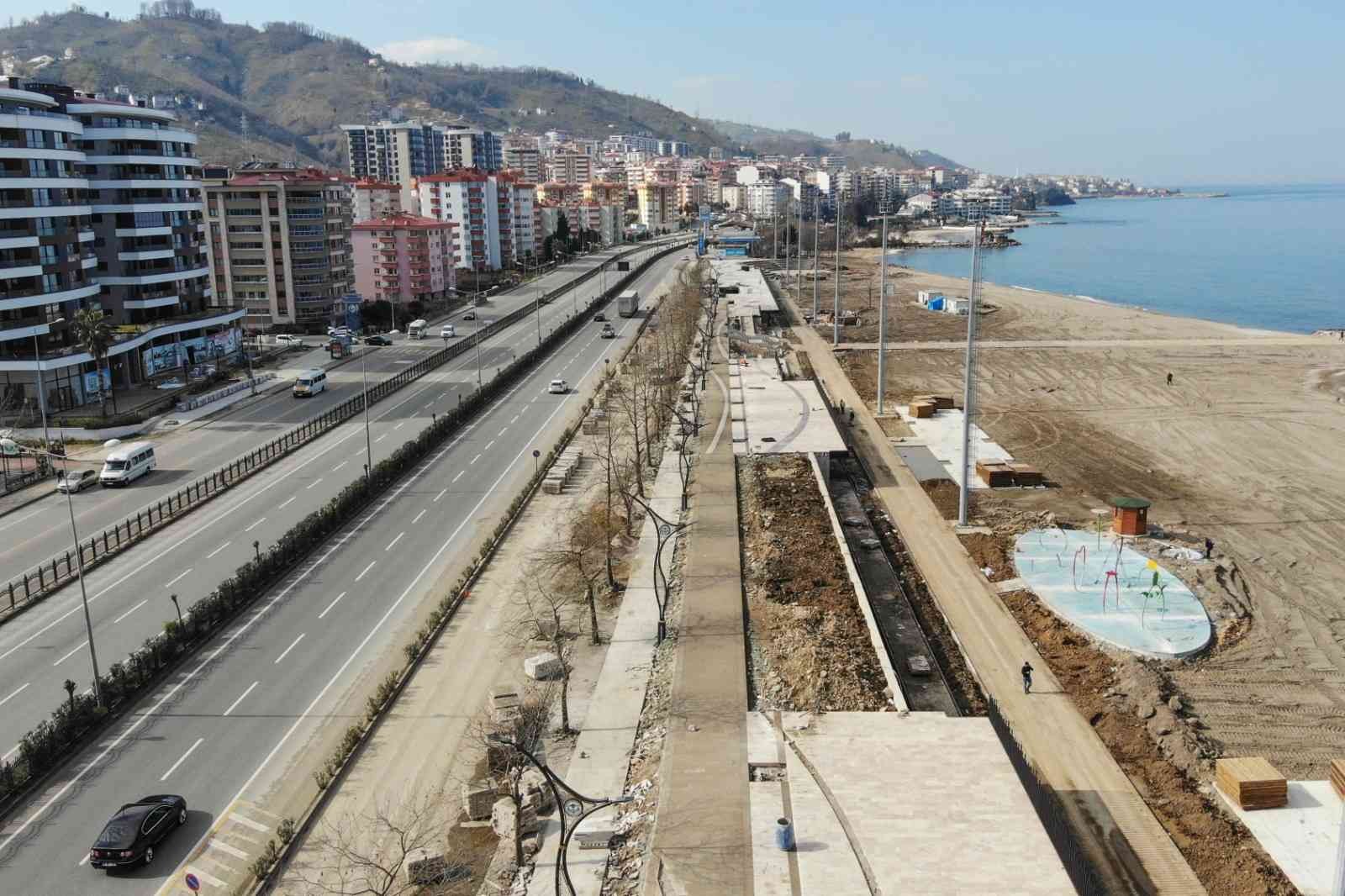 Giresun Belediyesi sahil projesinin yüzde 75’ini tamamladı #giresun
