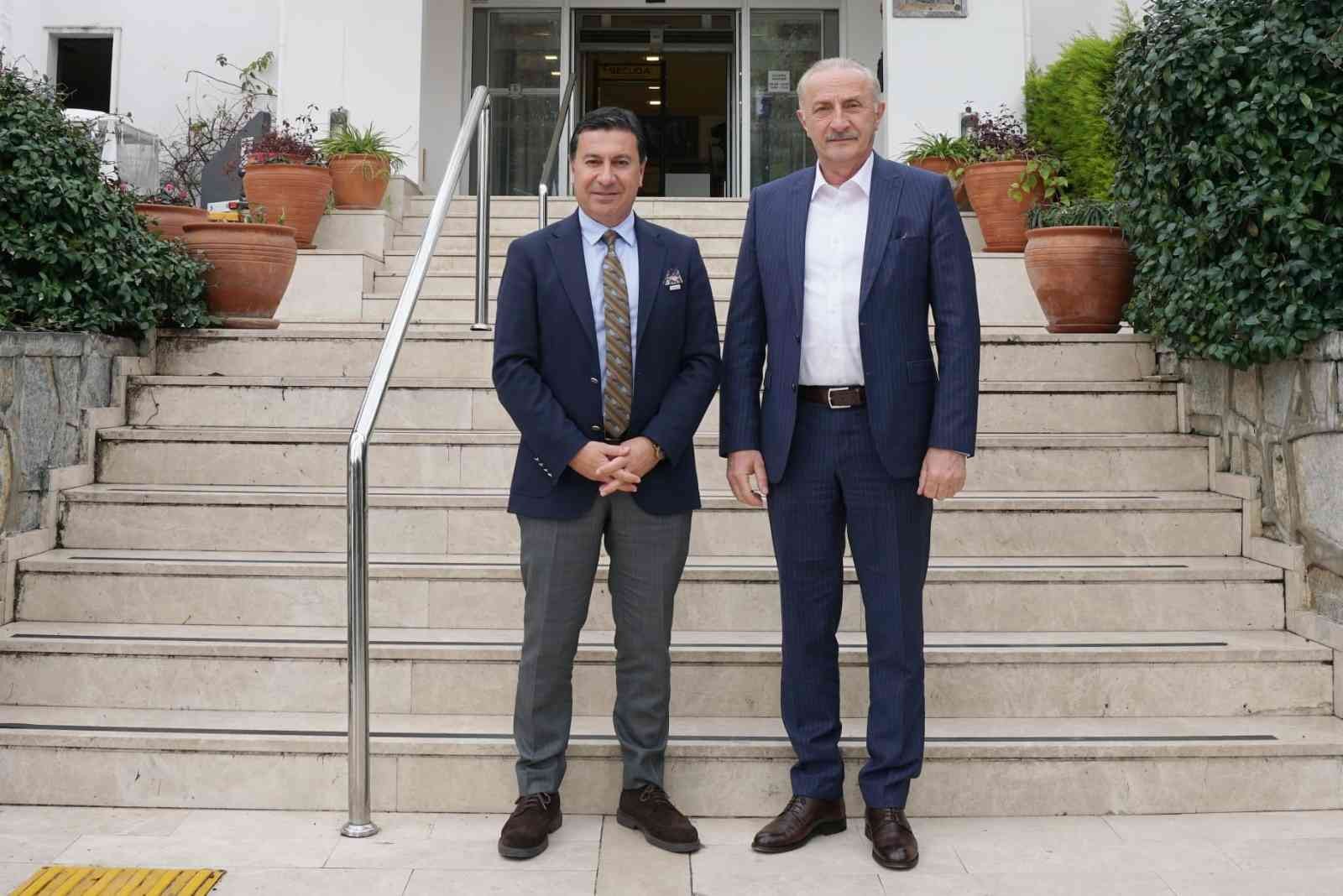 Başkan Atabay, Bodrum Belediye Başkanı Aras ile görüştü #aydin