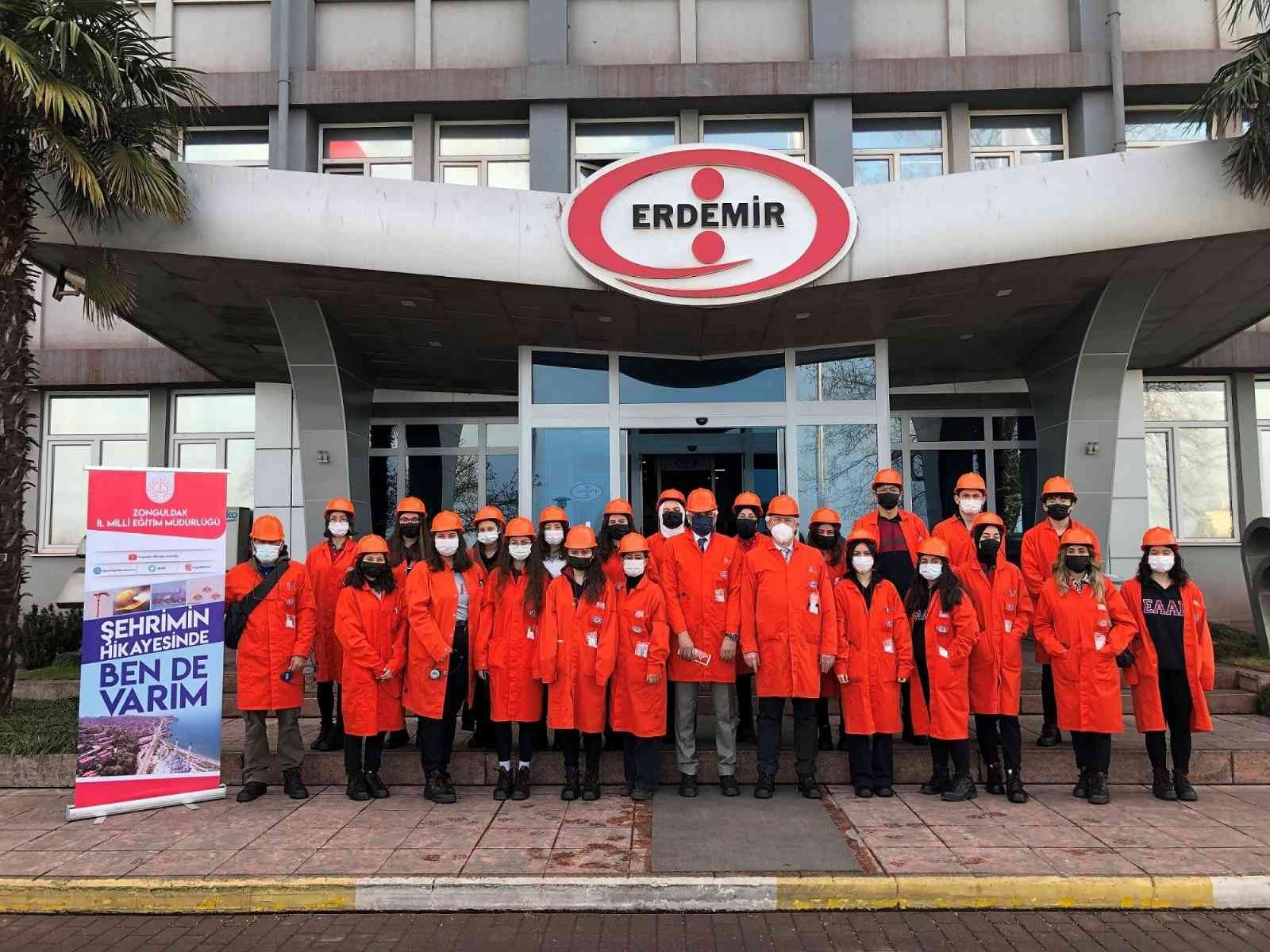 130 lise öğrencisi Erdemir’i ve üretim süreçlerini inceledi #zonguldak