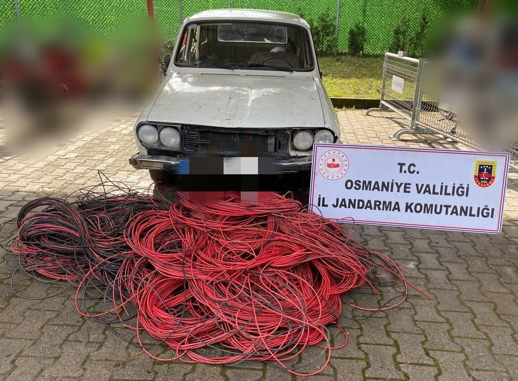 Osmaniye’de enerji kablolarını çalan şüpheli yakalandı #osmaniye