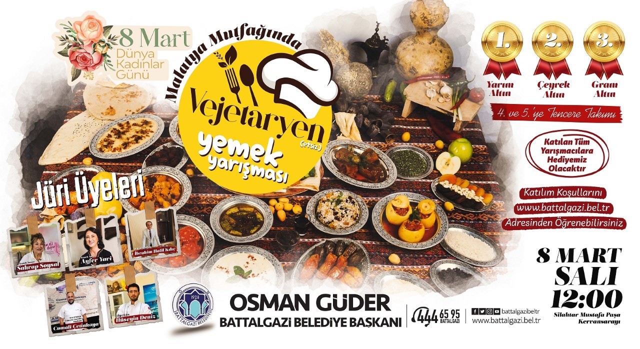 Malatya’nın vejetaryen mutfağı Battalgazi’de yarışacak #malatya