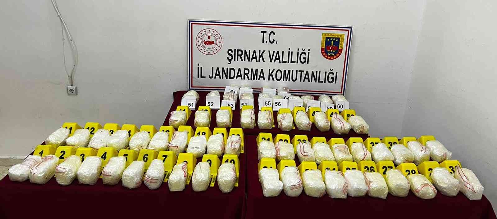 Şırnak’ta 33 kilogram metamfetamin ele geçirildi