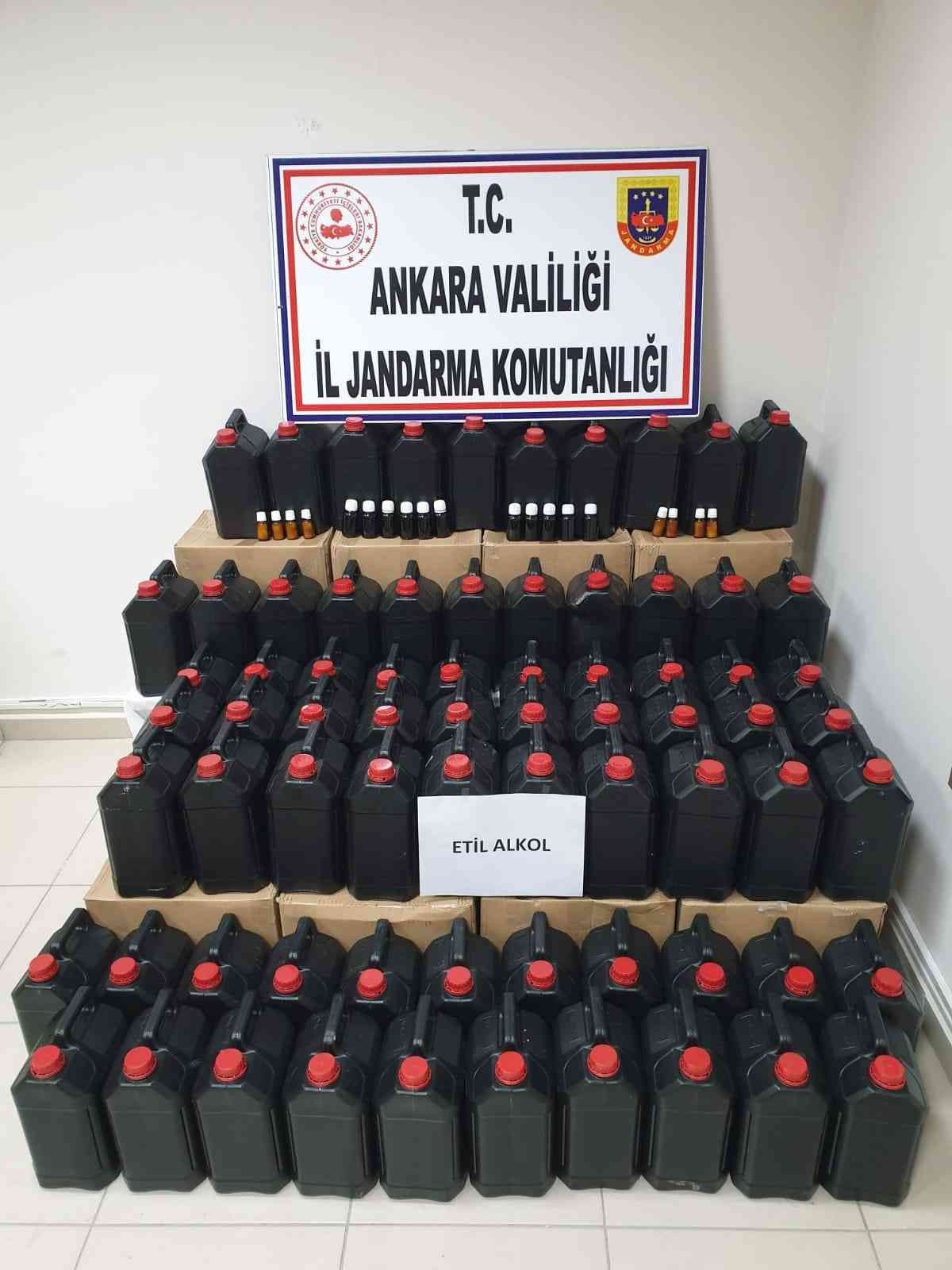 Ankara’da 360 litre etil alkol ele geçirildi #ankara