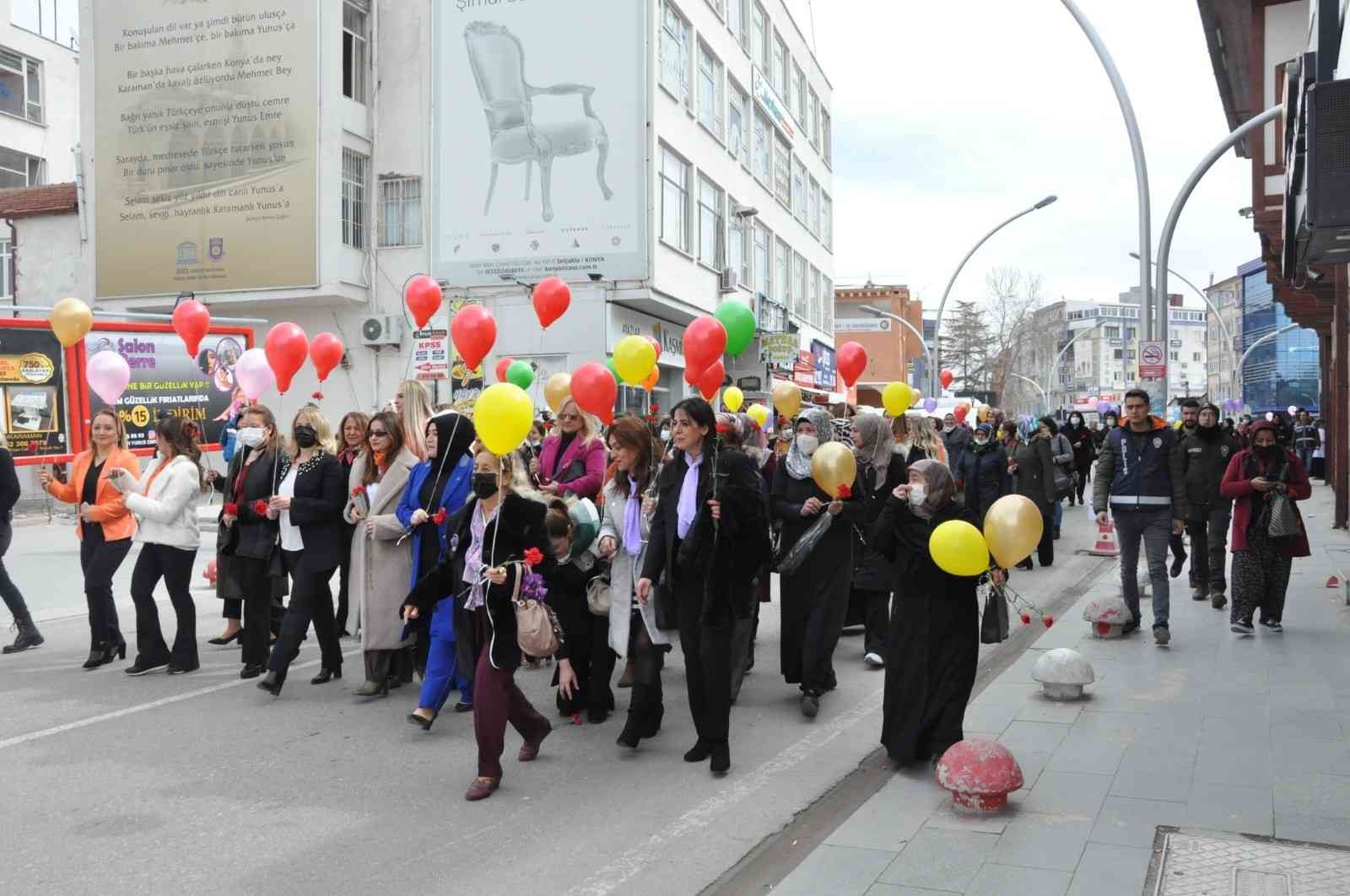 Karaman’da 8 Mart Dünya Kadınlar Günü düzenlenen etkinliklerle kutlandı #karaman