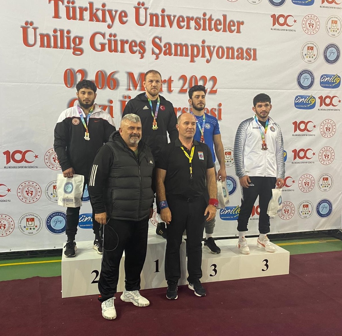 SCÜ Türkiye güreş şampiyonasında 3. oldu #sivas