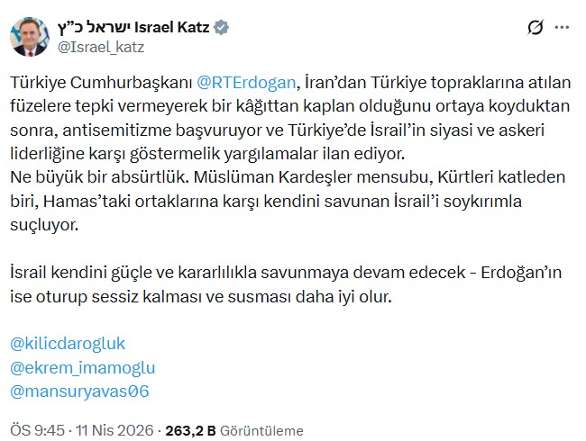 Alçak sözlerle Başkan Erdoğan’ı hedef aldı! Katil Netanyahu’ya Türkiye’den peş peşe tepkiler