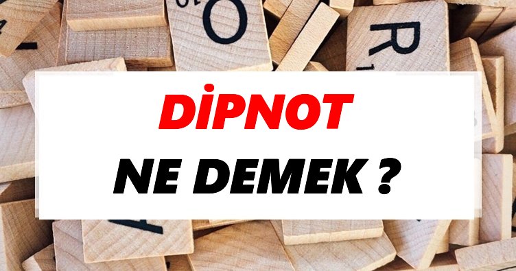 Dipnot anlamı