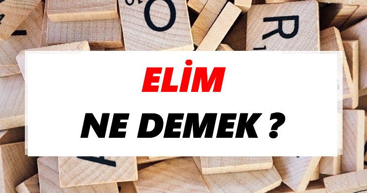 Elim Ne Demek? TDK’ya Göre Elim Sözlük Anlamı Nedir?