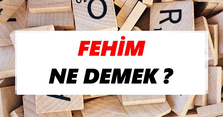 Fehim Ne Demek? TDK’ya Göre Fehim Sözlük Anlamı Nedir?