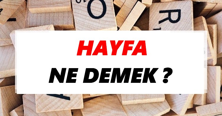 Hayfa Ne Demek? TDK’ya Göre Hayfa Sözlük Anlamı Nedir?