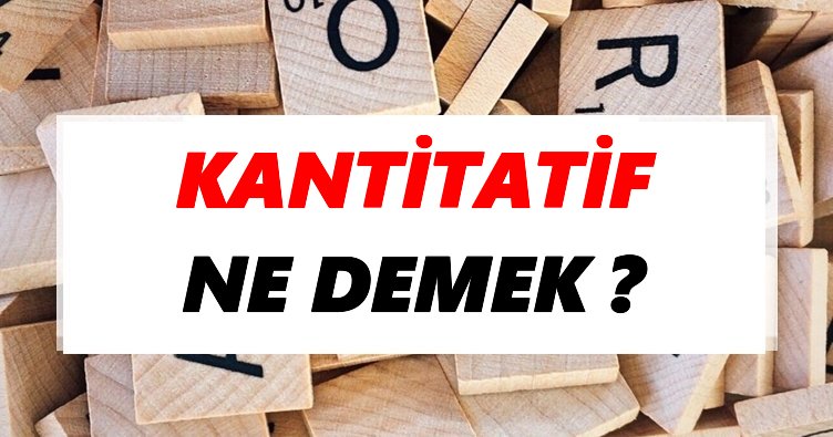 Kantitatif olmak ne demek?