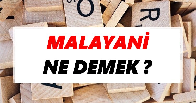 Malayani Ne Demek? TDK’ya Göre Malayani Sözlük Anlamı Nedir?
