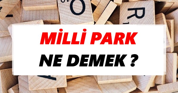 Milli park Ne Demek? TDK’ya Göre Milli park Sözlük Anlamı Nedir?