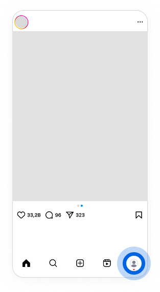 Profilinize gitmek için sağ alttaki Profil simgesine veya profil resminize dokunun